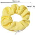 UNIQ hair accessories fashion brand scrunchie leopard print hair accessories Zipper ring Hair Bands Scrunchie Women Jewelry Acce